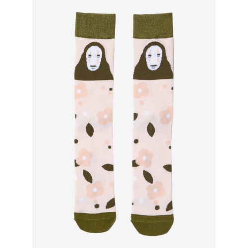 Studio Ghibli Spirited Away No-Face Flowers Crew Socks - New