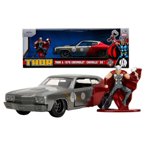 Jada Toys Marvel The Avengers #34476 Thor & 1970 Chevrolet Chevelle SS 1:32 Die-Cast Collectible Vehicle - New, Sealed