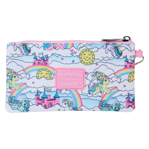 Loungefly My Little Pony Sky Scene All-Over Print Nylon Zipper Pouch Wristlet Wallet - New, With Tags