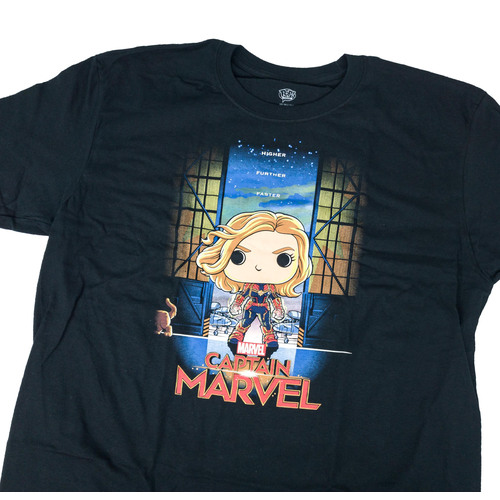Funko Marvel Collector Corps Captain Marvel Poster POP Tee (M T-Shirt) - New, With Tags