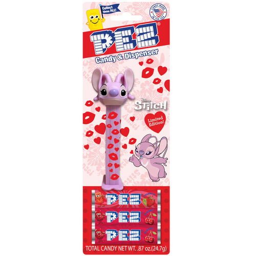 Pez Disney Lilo & Stitch (Angel) Valentine's Limited Edition Candy & Dispenser - New, Sealed