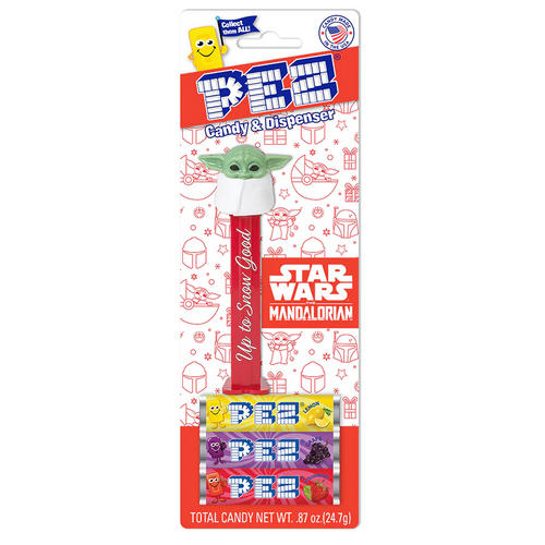 Pez Star Wars The Mandalorian Grogu (aka Baby Yoda) Christmas Candy & Dispenser (Joy To The Galaxy Or Up To Snow Good) - New, Sealed 