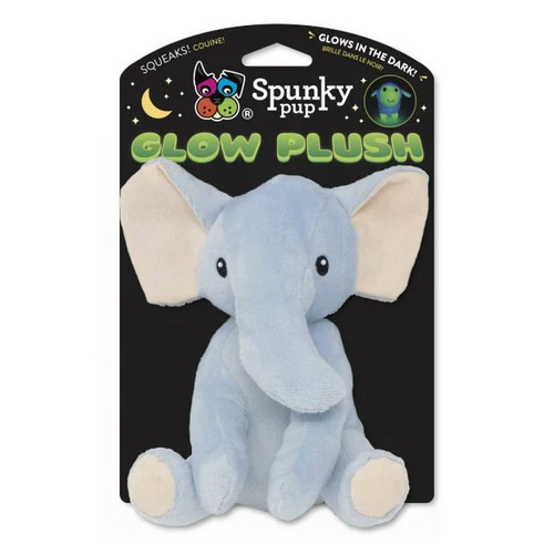 Spunky Pup 'Glow Plush Elephant' Plush Dog Toy - Small - New, With Tags