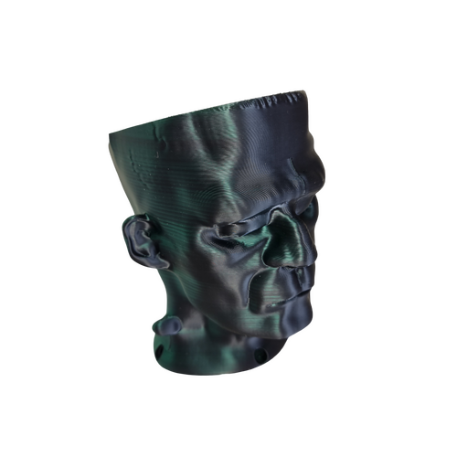 Supportive Solutions 3D Printed Frankenstein Head Planter - Small - New, Handmade [Colour:White]