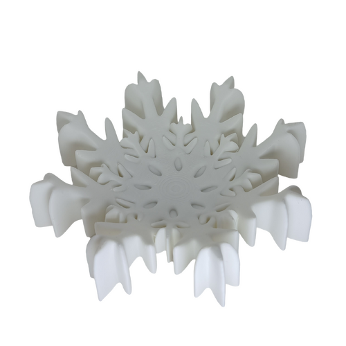 Supportive Solutions 3D Printed Snowflake Bowl/Dish - Large - New, Handmade [Colour:White]