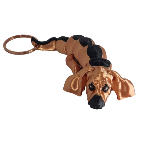 Supportive Solutions 3D Printed Bloodhound Flexi Bag Charm Keychain - One Size - New, Handmade