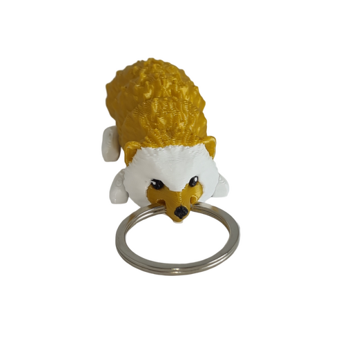 Supportive Solutions 3D Printed Hedgehog Flexi Bag Charm Keychain - One Size - New, Handmade