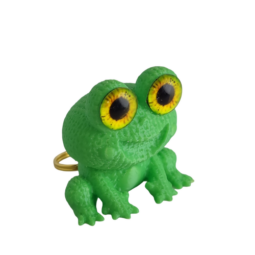 Supportive Solutions 3D Printed Knitted Froggy Bag Charm Keychain - One Size - New, Handmade [Colour:Green]