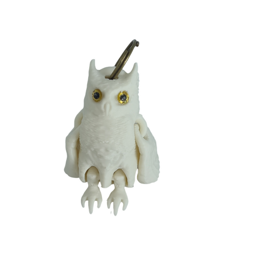 Supportive Solutions 3D Printed Horned Owl Flexi Bag Charm Keychain - One Size - New, Handmade