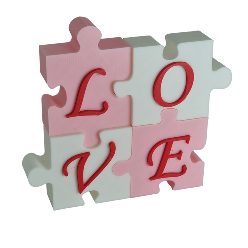 Supportive Solutions 3D Printed Love Puzzle Sign Valentine's Gift/Décor - One Size - New, Handmade