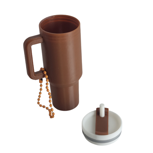 Supportive Solutions 3D Printed Lip Balm Container Tumbler Replica - One Size - New, Handmade [Colour:Brown]