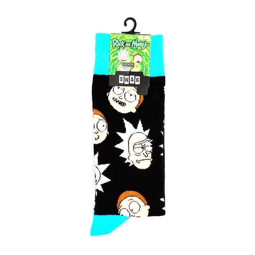 Rick And Morty Crew Socks By Swag - One Size Fits Most - New