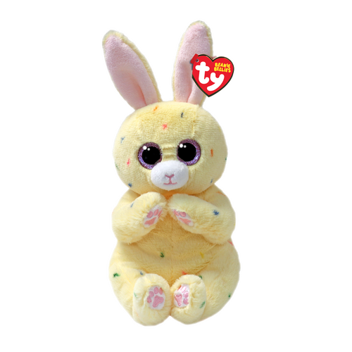 TY Beanie Bellies Cream Yellow Bunny 8” Beanie Baby - New, With Tags