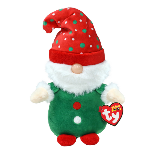 TY Beanie Boos Gnolan Green Gnome 6" Beanie Baby - New, With Tags