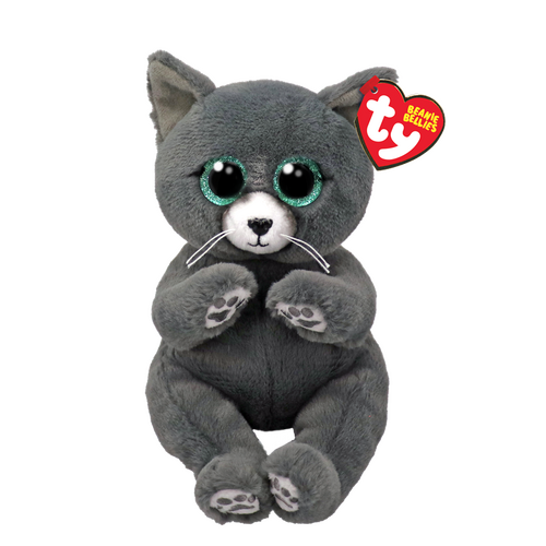 TY Beanie Bellies Binx Russian Blue Cat 8" Beanie Baby - New, With Tags